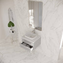 Lucera 24" Wall Mounted Single Basin Vanity Set with Cabinet and Quartz Vanity Top - image 9