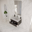 Lucera 30" Wall Mounted Single Basin Vanity Set with Cabinet and Quartz Vanity Top - image 3