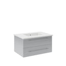 Lucera 30" Wall Mounted Single Basin Vanity Set with Cabinet and Quartz Vanity Top - image 8