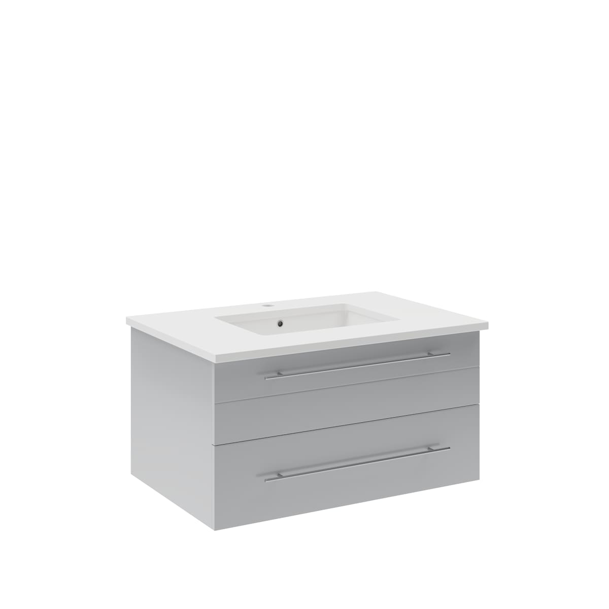 Lucera 30" Wall Mounted Single Basin Vanity Set with Cabinet and Quartz Vanity Top