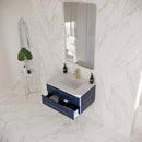 Lucera 30" Wall Mounted Single Basin Vanity Set with Cabinet and Quartz Vanity Top - image 15