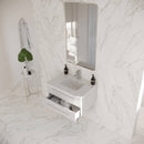 Lucera 30" Wall Mounted Single Basin Vanity Set with Cabinet and Quartz Vanity Top - image 20