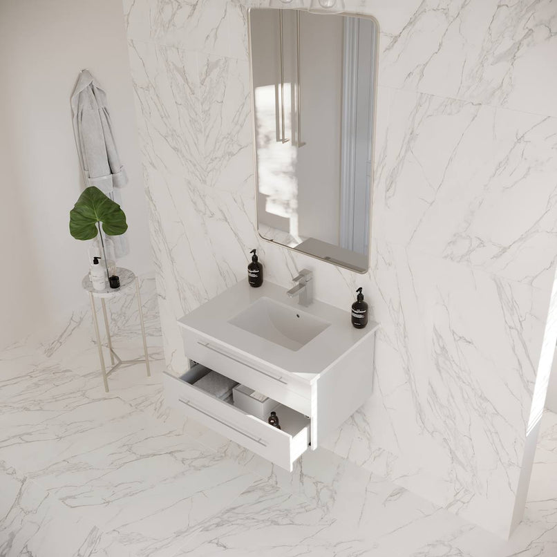 Lucera 30" Wall Mounted Single Basin Vanity Set with Cabinet and Quartz Vanity Top - image 20