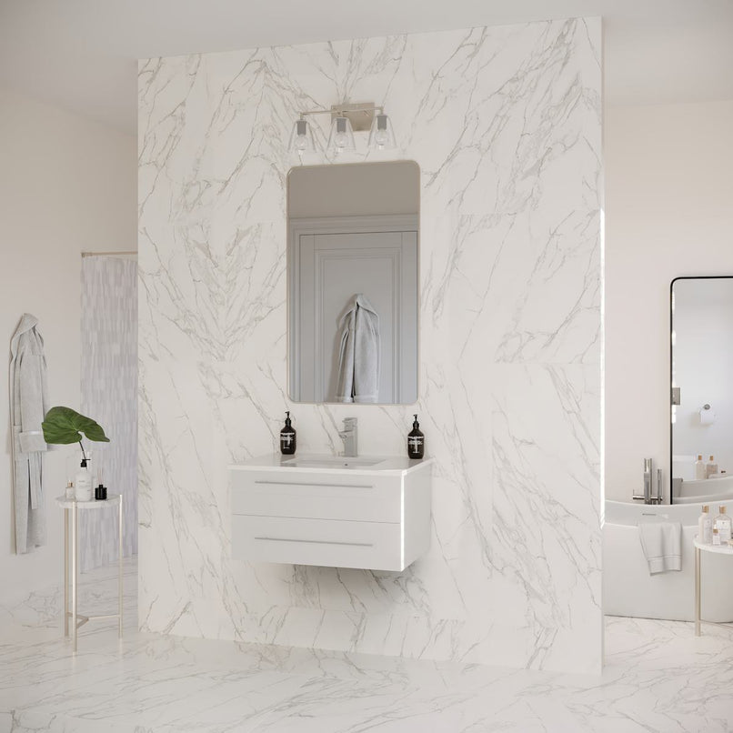 Lucera 30" Wall Mounted Single Basin Vanity Set with Cabinet and Quartz Vanity Top - image 21