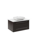 Lucera 30" Wall Mounted Single Basin Vanity Set with Cabinet and Quartz Vanity Top - image 2