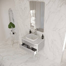 Lucera 30" Wall Mounted Single Basin Vanity Set with Cabinet and Quartz Vanity Top - image 9