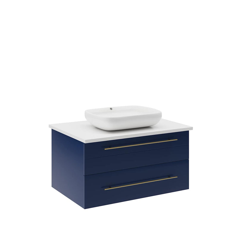 Lucera 30" Wall Mounted Single Basin Vanity Set with Cabinet and Quartz Vanity Top - image 14