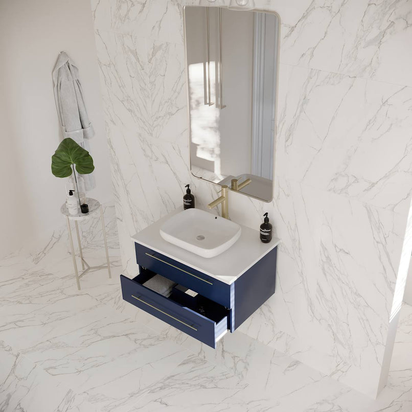 Lucera 30" Wall Mounted Single Basin Vanity Set with Cabinet and Quartz Vanity Top - image 15