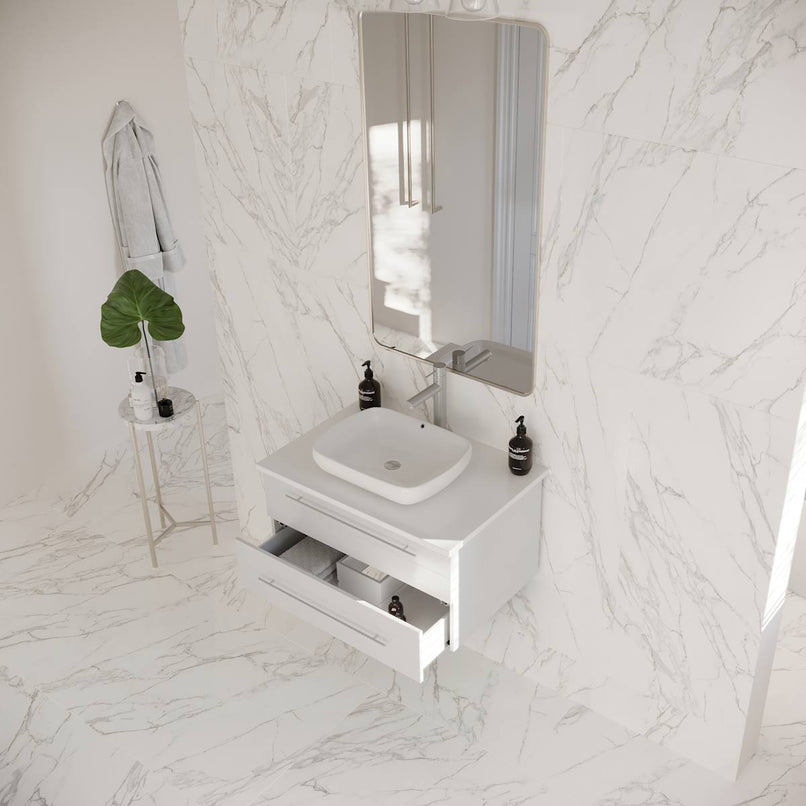 Lucera 30" Wall Mounted Single Basin Vanity Set with Cabinet and Quartz Vanity Top - image 21