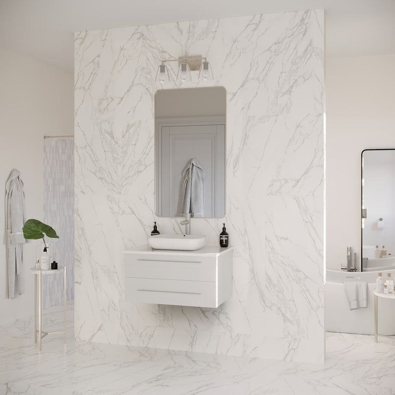 Lucera 30" Wall Mounted Single Basin Vanity Set with Cabinet and Quartz Vanity Top - image 22