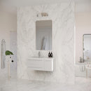 Lucera 36" Wall Mounted Single Basin Vanity Set with Cabinet, Quartz Vanity Top, and Left Offset Rectangular Sink - image 21