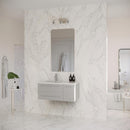 Lucera 36" Wall Mounted Single Basin Vanity Set with Cabinet, Quartz Vanity Top, and Left Offset Rectangular Sink - image 10