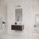 Lucera 36" Wall Mounted Single Basin Vanity Set with Cabinet, Quartz Vanity Top, and Right Offset Rectangular Sink - image 4