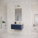 Lucera 36" Wall Mounted Single Basin Vanity Set with Cabinet, Quartz Vanity Top, and Right Offset Rectangular Sink - image 16