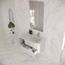 Lucera 36" Wall Mounted Single Basin Vanity Set with Cabinet, Quartz Vanity Top, and Right Offset Rectangular Sink - image 20