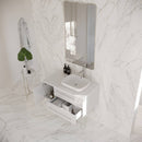 Lucera 36" Wall Mounted Single Basin Vanity Set with Cabinet, Quartz Vanity Top, and Right Offset Rectangular Vessel Sink - image 12