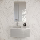 Lucera 36" Wall Mounted Single Basin Vanity Set with Cabinet, Quartz Vanity Top, and Left Offset Rectangular Sink - image 1