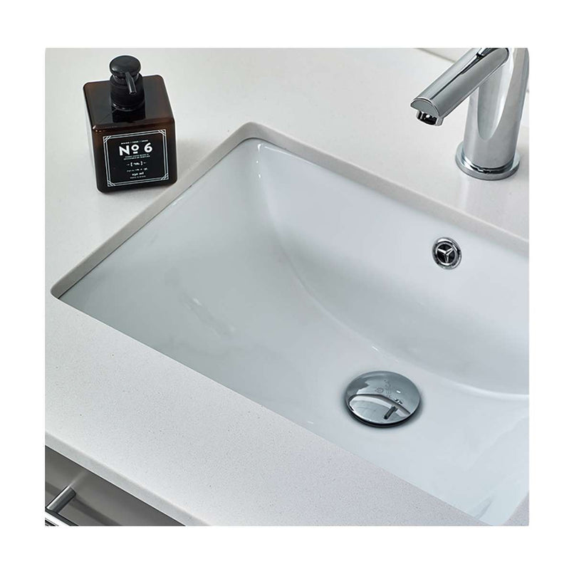 Lucera 42" Wall Mounted Single Basin Vanity Set with Cabinet and Quartz Vanity Top - image 12