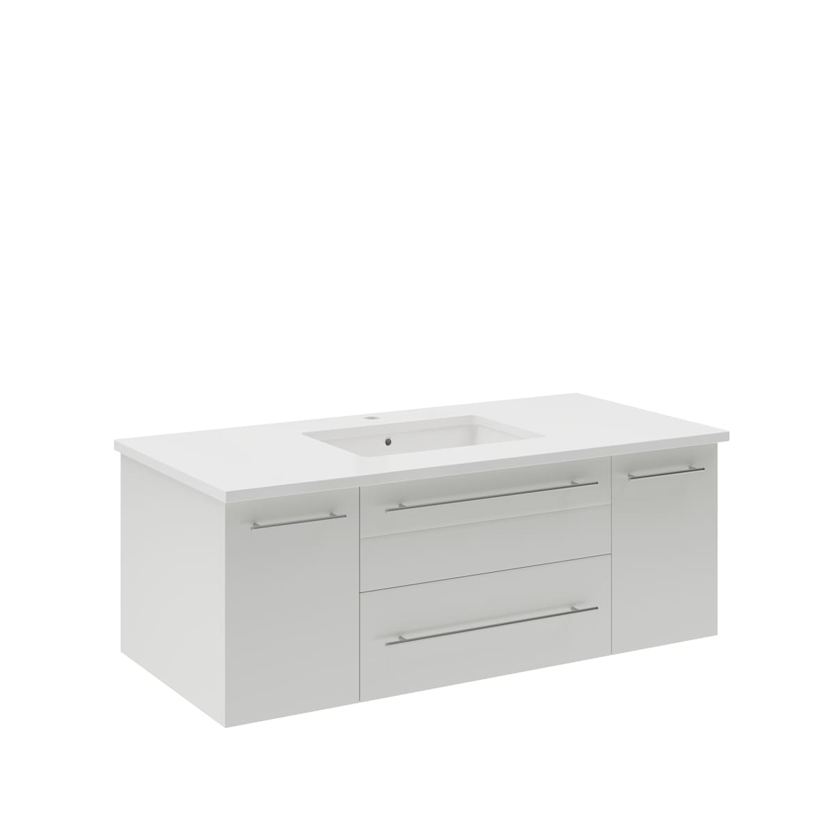 Lucera 42" Wall Mounted Single Basin Vanity Set with Cabinet and Quartz Vanity Top - image 14