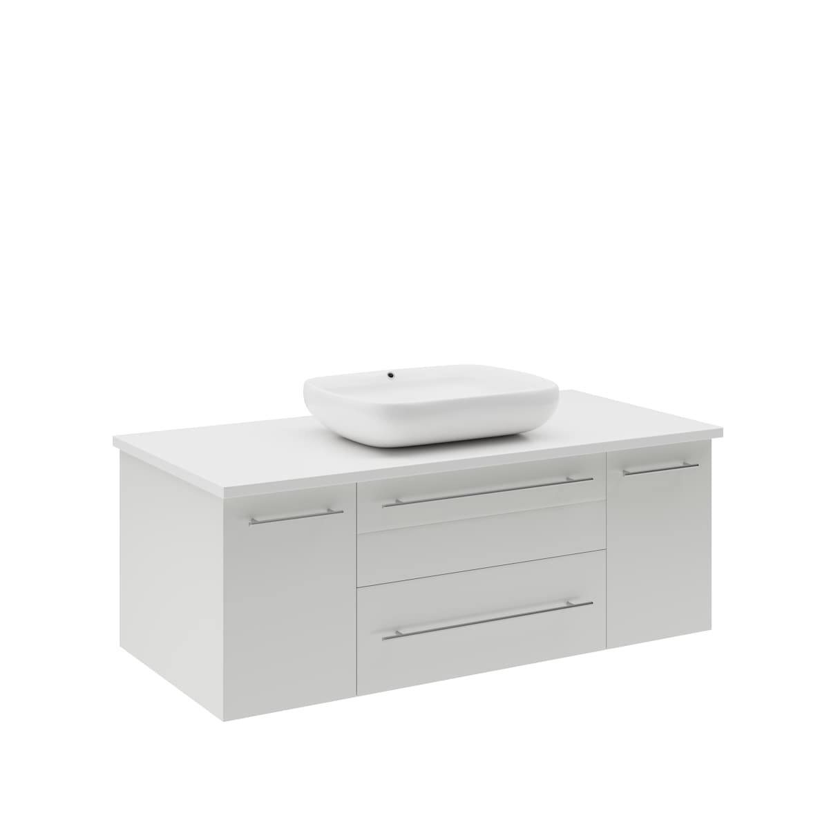 Lucera 42" Wall Mounted Single Basin Vanity Set with Cabinet and Quartz Vanity Top - image 14