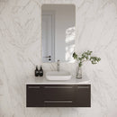 Lucera 42" Wall Mounted Single Basin Vanity Set with Cabinet and Quartz Vanity Top - image 1