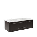 Lucera 48" Wall Mounted Double Basin Vanity Set with Cabinet and Quartz Vanity Top - image 2