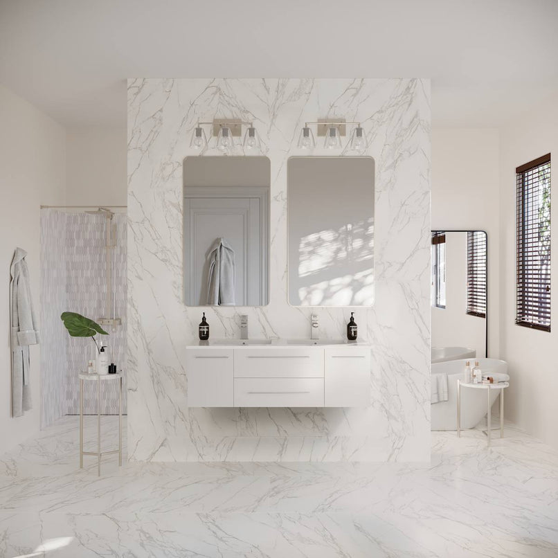 Lucera 48" Wall Mounted Double Basin Vanity Set with Cabinet and Quartz Vanity Top - image 22