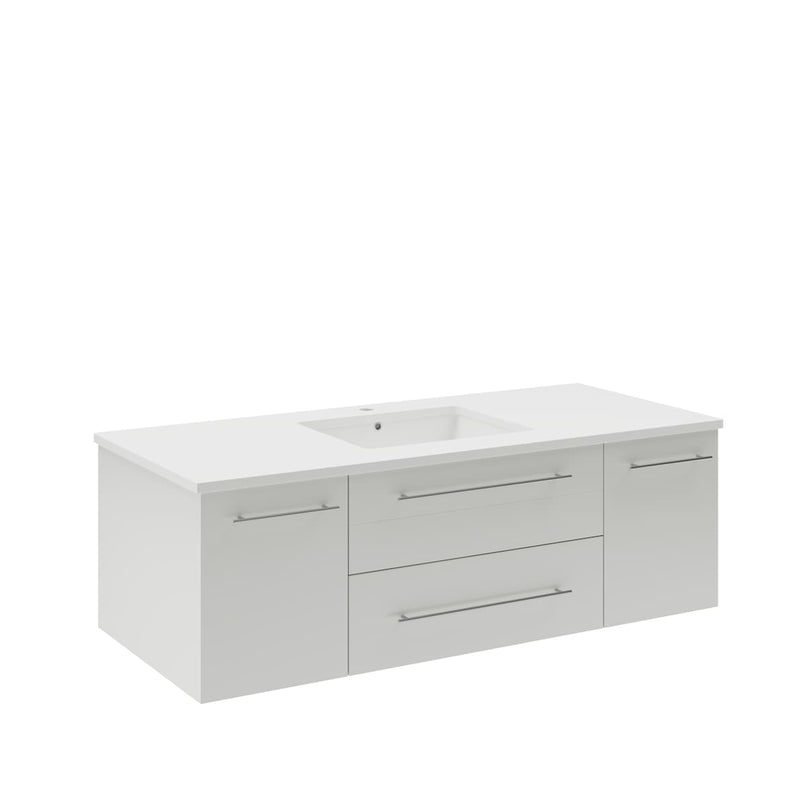 Lucera 48" Wall Mounted Single Basin Vanity Set with Cabinet and Quartz Vanity Top - image 19