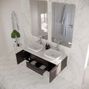 Lucera 48" Wall Mounted Double Basin Vanity Set with Wood Cabinet and Quartz Vanity Top - image 3