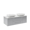 Lucera 48" Wall Mounted Double Basin Vanity Set with Wood Cabinet and Quartz Vanity Top - image 8