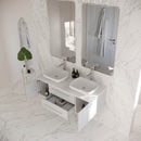 Lucera 48" Wall Mounted Double Basin Vanity Set with Wood Cabinet and Quartz Vanity Top - image 15