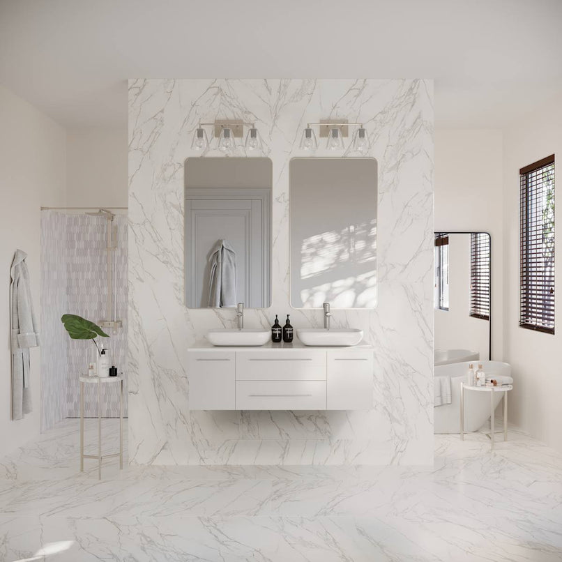 Lucera 48" Wall Mounted Double Basin Vanity Set with Wood Cabinet and Quartz Vanity Top - image 16