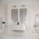 Lucera 48" Wall Mounted Double Basin Vanity Set with Wood Cabinet and Quartz Vanity Top - image 17