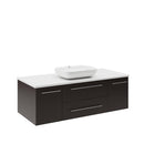 Lucera 48" Wall Mounted Single Basin Vanity Set with Cabinet and Quartz Vanity Top - image 2
