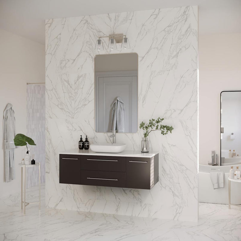 Lucera 48" Wall Mounted Single Basin Vanity Set with Cabinet and Quartz Vanity Top - image 4