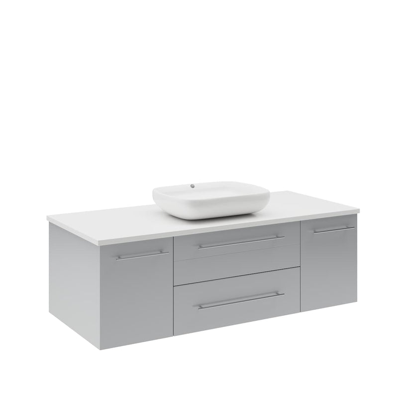 Lucera 48" Wall Mounted Single Basin Vanity Set with Cabinet and Quartz Vanity Top - image 8