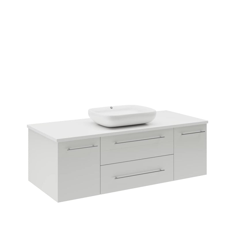 Lucera 48" Wall Mounted Single Basin Vanity Set with Cabinet and Quartz Vanity Top - image 14