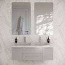 Lucera 48" Wall Mounted Double Basin Vanity Set with Cabinet and Quartz Vanity Top - image 1