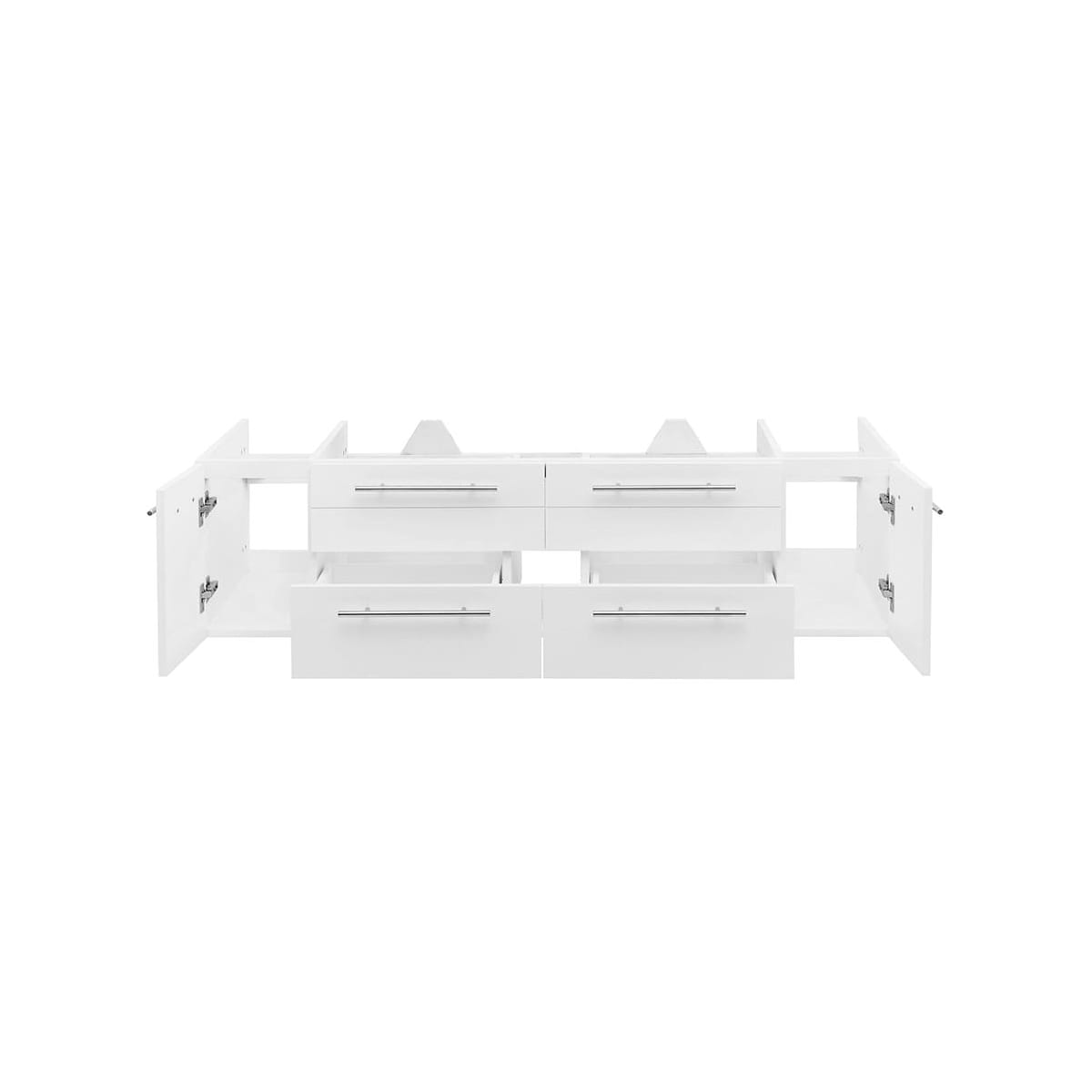 Lucera 60" Single Wall Mounted Vanity Cabinet Only - Less Vanity Top