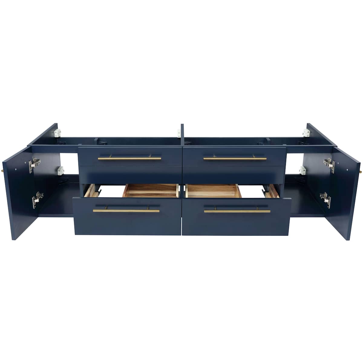 Lucera 60" Double Wall Mounted Vanity Cabinet Only - Less Vanity Top