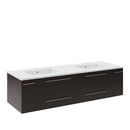 Lucera 60" Wall Mounted Double Basin Vanity Set with Cabinet and Quartz Vanity Top - image 2