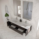 Lucera 60" Wall Mounted Double Basin Vanity Set with Cabinet and Quartz Vanity Top - image 3