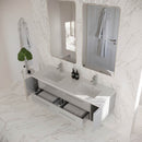 Lucera 60" Wall Mounted Double Basin Vanity Set with Cabinet and Quartz Vanity Top - image 9