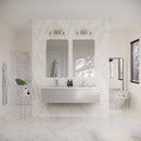 Lucera 60" Wall Mounted Double Basin Vanity Set with Cabinet and Quartz Vanity Top - image 11