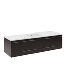 Lucera 60" Wall Mounted Single Basin Vanity Set with Cabinet and Quartz Vanity Top - image 2