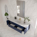 Lucera 60" Wall Mounted Single Basin Vanity Set with Cabinet and Quartz Vanity Top - image 15