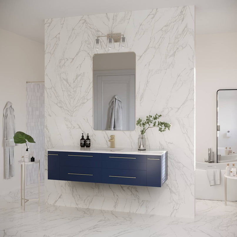 Lucera 60" Wall Mounted Single Basin Vanity Set with Cabinet and Quartz Vanity Top - image 16