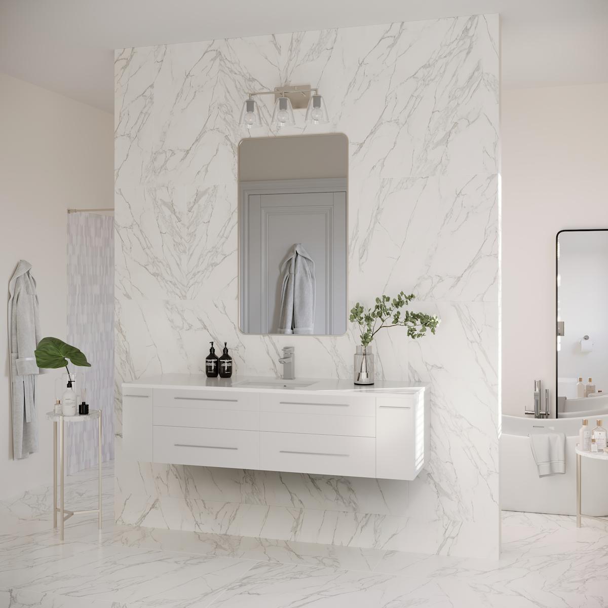 Lucera 60" Wall Mounted Single Basin Vanity Set with Cabinet and Quartz Vanity Top - image 21