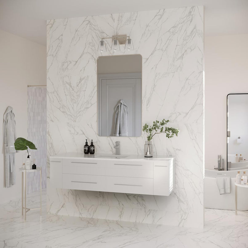 Lucera 60" Wall Mounted Single Basin Vanity Set with Cabinet and Quartz Vanity Top - image 21