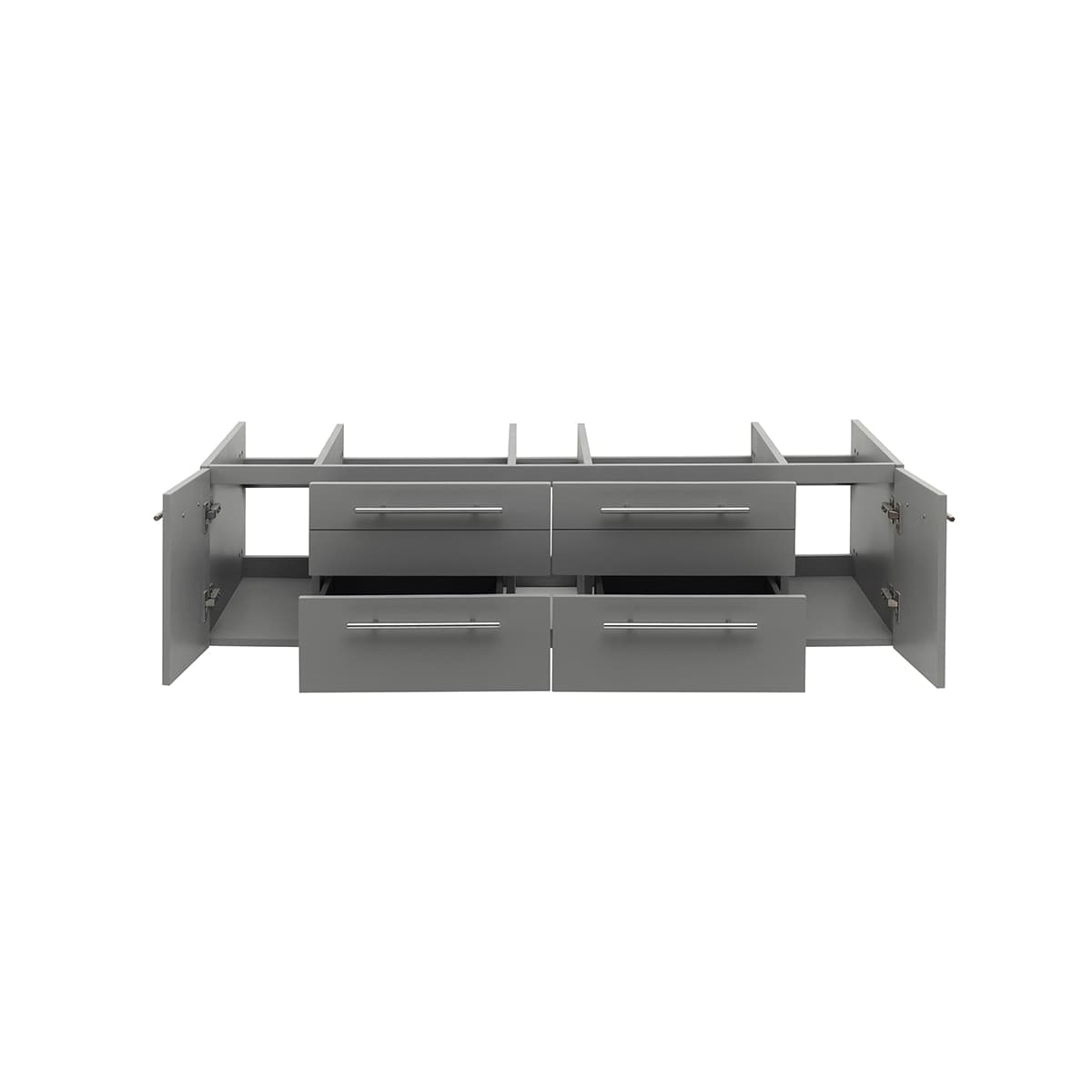 Stella 60" Double Wall Mounted Vanity Cabinet Only - Less Vanity Top